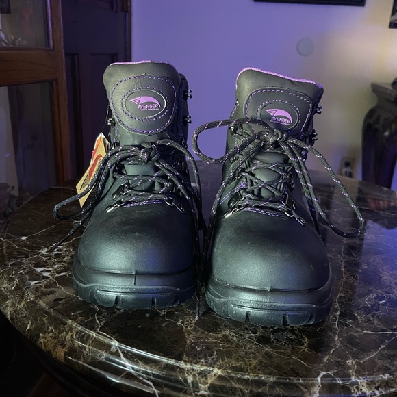 Avenger Steel Tote Boots ~ Purple 8 W - Picture 3 of 16